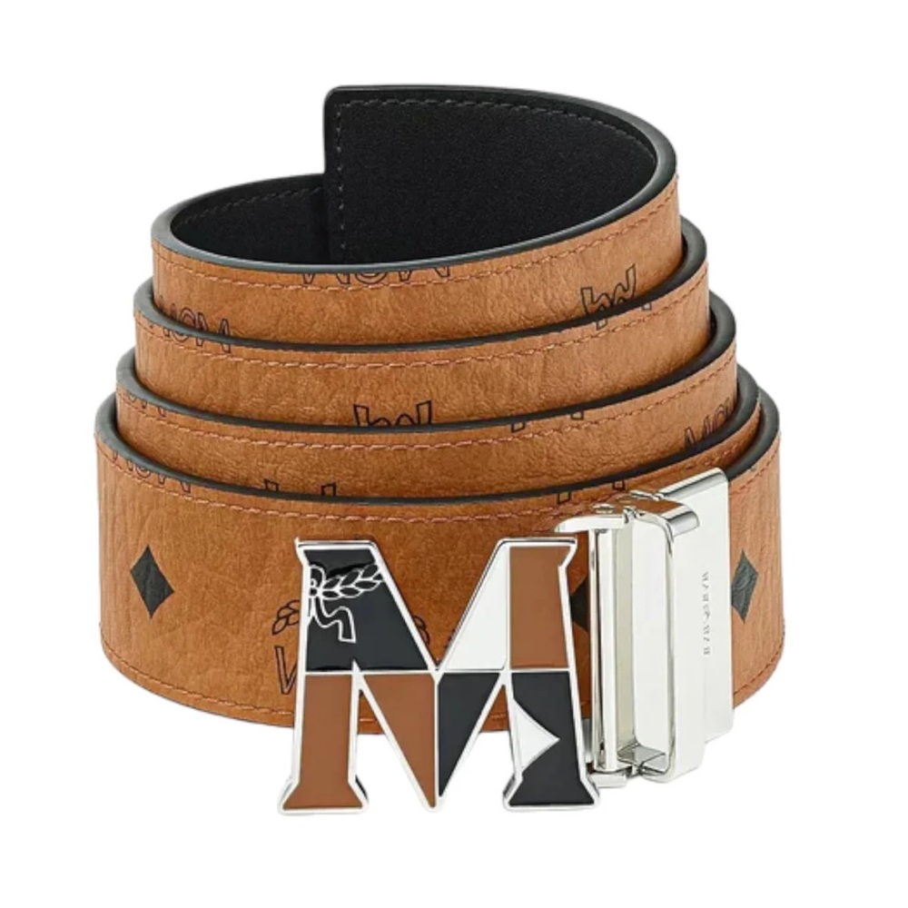 NWT MCM Logo Leather Belt